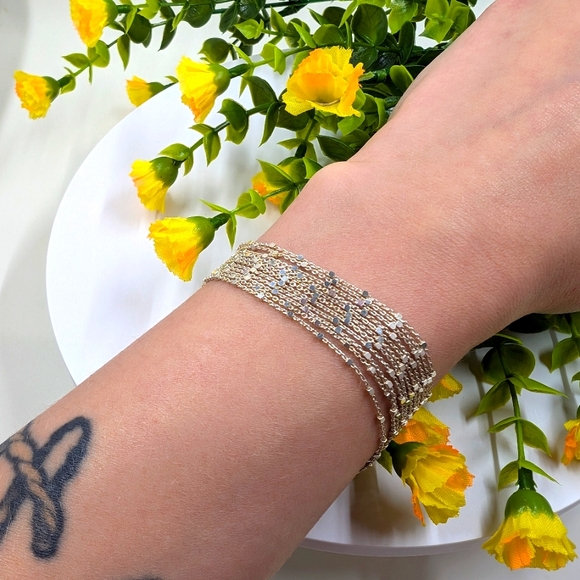 Dyadema Jewelry - Dyadema Brand 925 Sterling Silver Signed Multi Strand Vintage Bracelet